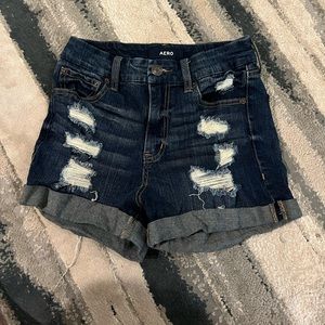 Aero Jean Shorts -Dark Wash